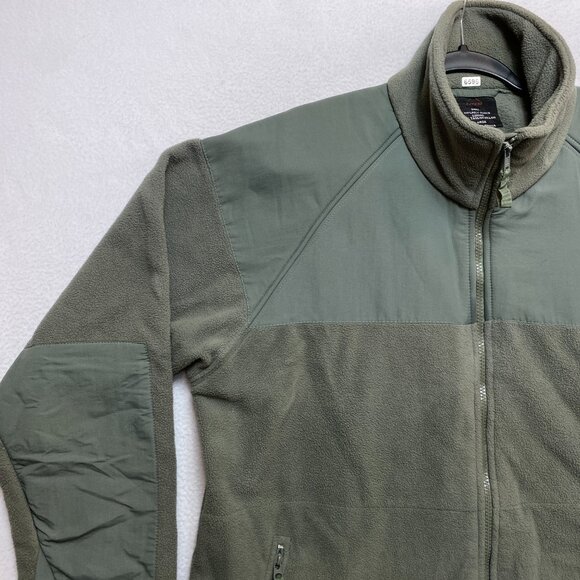 Rothco Fleece Jacket Mens L Green Army Military Full Zip - Picture 5 of 13